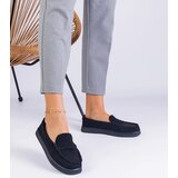 Gemre Black women's eco-suede loafers Sevilia | Shoptok.si