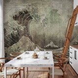  Foto tapeta - Great wave in Kanagwa in retro style - landscape of rough sea 250x175 | shoptok.hr