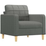  Fotelja s tabureom tamnosiva 60 cm od tkanine | shoptok.hr