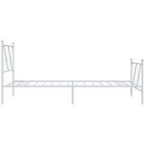  Metalni okvir kreveta uzglavlje i podnožje bijeli 90x190 cm | shoptok.hr