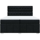  Krevet s oprugama i madracem crni 200x200 cm od tkanine | shoptok.hr