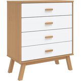  Ladičar OLDEN bijelo-smeđi od masivne borovine | shoptok.hr