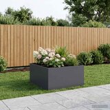  Vrtna saksija Antracit 80 x 80 x 40 cm Čelična vrata | shoptok.hr