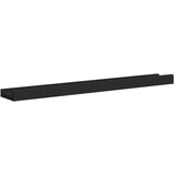  Zidne police za fotografije 2 kom crne 60 x 9 x 3 cm MDF | Eponuda.com