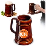KADAX vrček za pivo z ročajem 500ml 0.5L kamnita keramika darilo za rojstni dan, (5000351500) | Shoptok.si