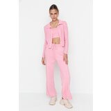 Trendyol Pink Button Detailed Knitwear Bottom-Top Set Cene