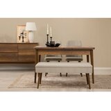 Hanah home vina 02 1005 walnut cream produživi trpezarijski sto, stolice i konzola (5 komada)) | ePonuda.com