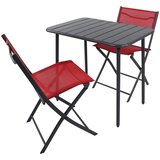 Gardenson SET ZA BALKON kovina, umetna masa, tekstil črna rdeča, črna Cene