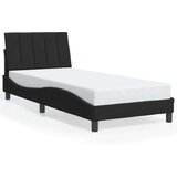  Posteljni okvir z LED lučkami črn 80x200 cm žamet | Shoptok.si