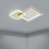 Eglo LED plafonjera Gafares, 15 W, zlatna/bijela, kvadratna, 33 cm, 900424 | shoptok.hr