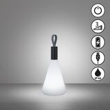 Fischer & Honsel Bela/črna LED namizna svetilka (višina 31,5 cm) Prian – | Shoptok.si
