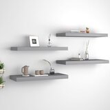 Maison Chic 4 kosi Stenske Police - Viseče police sive 60x23,5x3,8 cm MDF, (21794019) | Shoptok.si