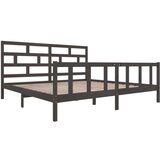  Posteljni okvir siv iz borovine 200x200 cm, (20644172) | Shoptok.si