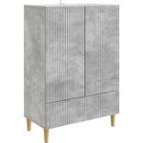  Strani šal Betonsko siva 66 x 34,5 x 95 cm Inženirski les, (5000218050) | Shoptok.si