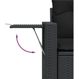  13-dijelni set vrtnih sofa s jastucima poliratan crni | shoptok.hr