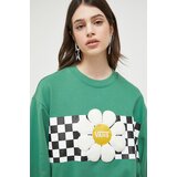 Vans Dukserica za žene, boja: zelena, s tiskom | shoptok.hr