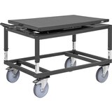 Kongamek Paletni voziček, nastavljiva višina, z vrtljivo ploščo, DxŠxV 1338 x 810 x 807 mm | Shoptok.si