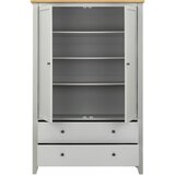 MID.YOU GARDEROBNA OMARA furnirano, masivno siva, naravne barve | Shoptok.si