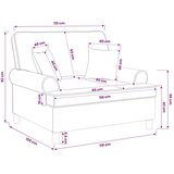  XXL fotelja s jastucima Plava Tkanina - Plava 85 cm | shoptok.hr