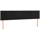Maison Chic Posteljno vzglavje - Vzglavna omarica 2 kosa črn 100x5x78/88 cm žamet, (22077900) Cene