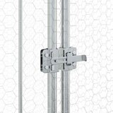  Kavez za kokoši srebrni 400 x 100 x 190 cm od pocinčanog čelika | Eponuda.com
