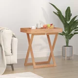 vidaXL Sklopivi stol s pladnjem 52x36x56 5 cm od masivnog drva oraha