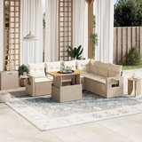 vidaXL 7-dijelni set vrtnih sofa od poliratana s jastucima bež | shoptok.hr