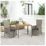  3-dijelni vrtni blagovaonski set sivi od poliratana | shoptok.hr