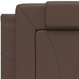  Krevet Viana s madracem smeđi 140 x 190 cm od umjetne kože | shoptok.hr