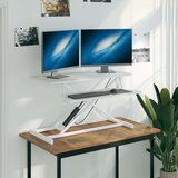 vidaXL Podesiva radna stanica 90 x 40 x (13 - 50) cm od čelika i drva | shoptok.hr