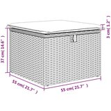 vidaXL Zunanja stolica s blazino Siva 55x55x37 cm Poli ratan | Shoptok.si