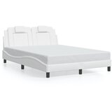  The Living Store Posteljni okvir z vzglavjem bel 140x190 cm umetno usnje - Posteljni Okvir, (21497395) | Shoptok.si