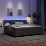  LED Box Spring Krevet Svijetlo siva i bijela. 200 x 200 cm | Eponuda.com