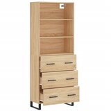  Visoka komoda hrasta sonome 69,5x34x180cm od konstruiranog drva | shoptok.hr