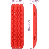  Ploča za vuču 2 pcs Crvena 106 x 30,5 x 7 cm Ojačani najlon | Eponuda.com