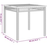  Vrtni stol crni 80 x 80 x 75 cm od poliratana i drva bagrema | shoptok.hr