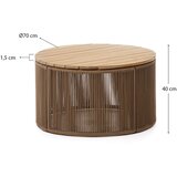 Kave Home Okrogla vrtna mizica z mizno ploščo iz akacije ø 70 cm Dandara – | Shoptok.si