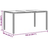  5-dijelni vrtni bistro set od poliratana s jastucima sivi | shoptok.hr