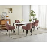 JORK stolica - ružičasti baršun / crne noge x 2 | shoptok.hr
