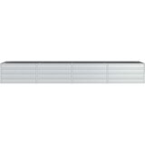 vidaXL Visoka greda 320x80x45 cm pocinkano jeklo srebrna | Shoptok.si