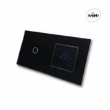 pametni modularni set sa termostatom i prekidačem, crni panel WTER03