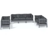  Vrtna sedežna garnitura 7-delna z blazinami trdna borovina, (20673760) | Shoptok.si