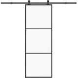  Klizna vrata s priborom 76 x 205 cm od ESG stakla i aluminija | shoptok.hr