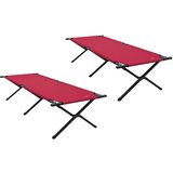  Sklopivi kamperski krevet 2 pcs Crvena 210 x 80 x 46 cm | shoptok.hr