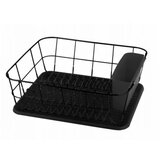 KAMILLE 0763C - Metalni ocedjivac sa sudove - Crni 37 x 33 x 13,5cm