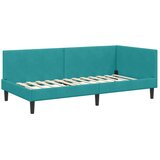  Kutni okvir kreveta s uzglavljem Tirkizna 80 cm x 200 cm Baršun | shoptok.hr