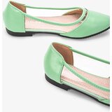 Gemre Green semi-transparent Juva ballet flats | shoptok.hr