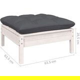  Vrtna sedežna garnitura 12-delna z blazinami bela borovina, (20966993) | Shoptok.si