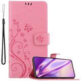 Cadorabo Samsung v cvetlični roza barvi - zaščitni pokrov pri oblikovanju cvetja z magnetnim zapiranjem, stoječimi funkcijami in režami za kartice, (20602735) | Shoptok.si
