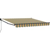 vidaXL Avtomatska zložljiva tenda zelena in rumena 300x250 cm, Zamenjava tkanine za tendu za okvir 3x2.5 m zelena in rumena | Shoptok.si